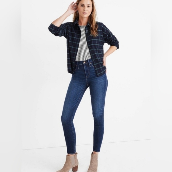 Madewell 9" Mid-Rise Skinny Blue Jeans size 29 - Picture 2 of 8